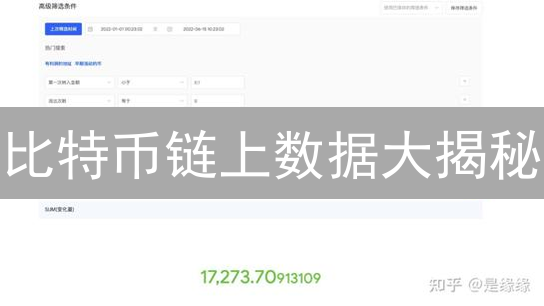 比特币链上数据大揭秘：掌握财富密码，赢在牛市！
