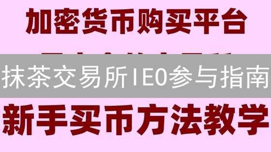 抹茶交易所IEO参与指南：新手也能轻松参与加密货币发行